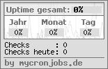 Serverchecks bei http://mycronjobs.de - Ihr kostenloser Cronjob- und Serverberwachungsdienst mit Uptime-Statistik fr Ihre Homepage